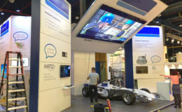 Videowall portfolio 4x4 hoog gemonteerd